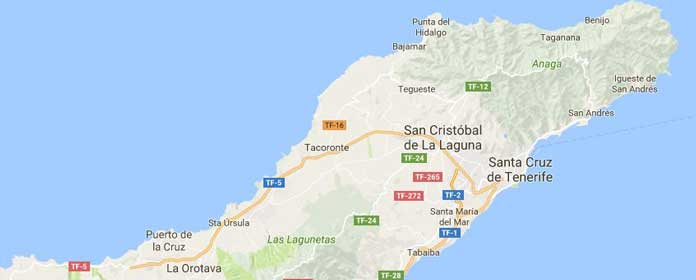 mapa of tenerife norte